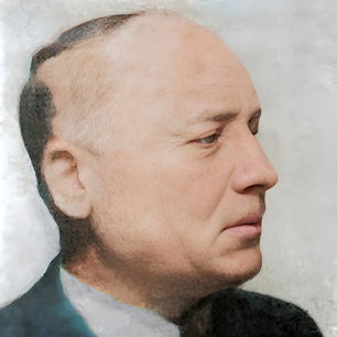 Portrait of Abraham Joseph Berline (colourised): Fenster