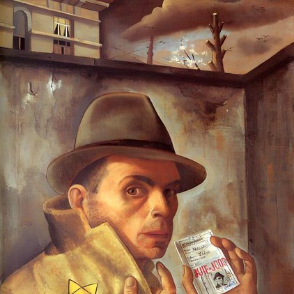 Felix Nussbaum. Self-portrait with a Jewish Passport, 1943